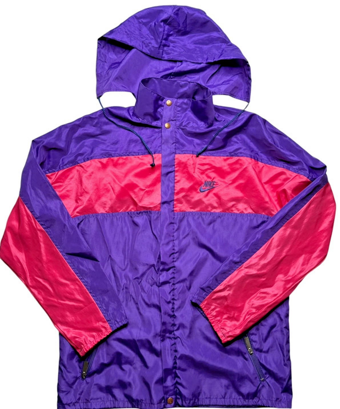 Nike Ladies Purple Pink Waterproof Jacket M Vintage Sports Raincoat VGC