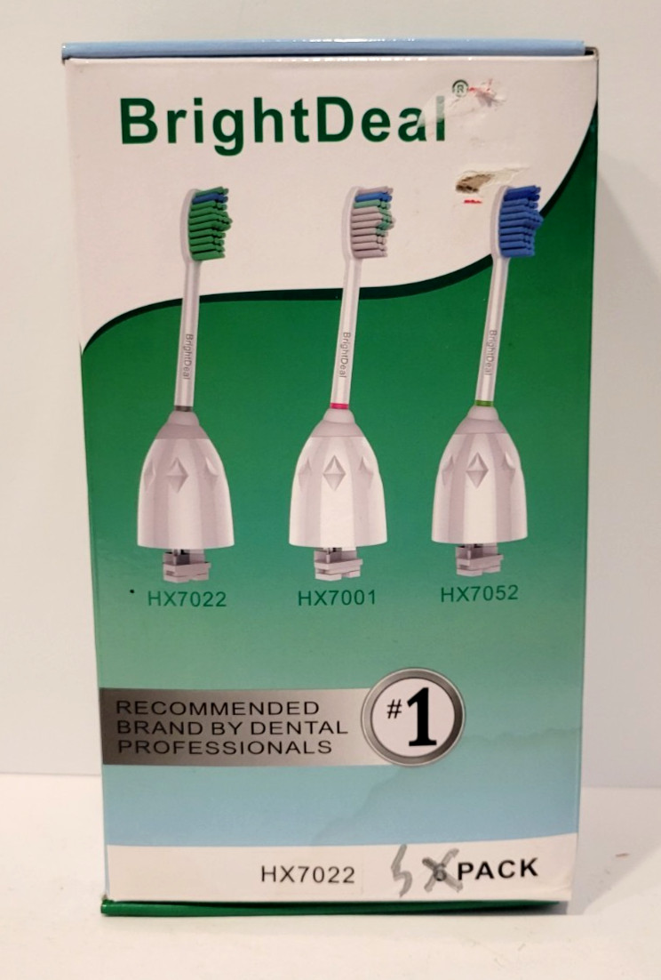 BrightDeal 5 Phillips E Series See Picture Replacement Toothbrush Heads HX7022
