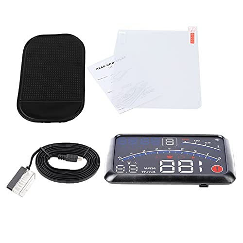 Universal HUD Car Display MPH KM h Speed Limit Warning Plug Over Speed Limit 