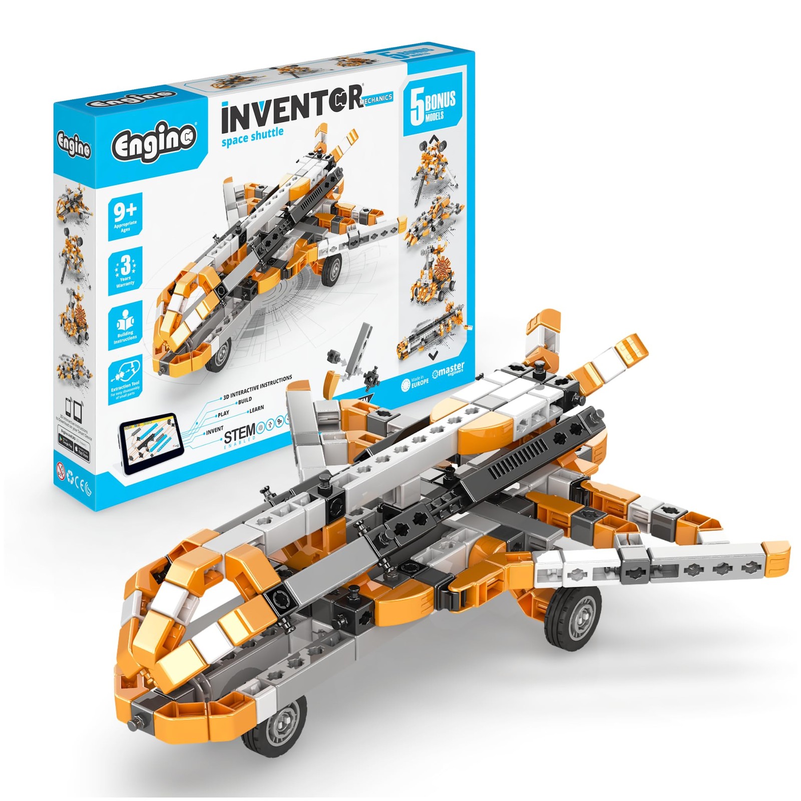 Engino Inventor STEM Toys, Space Shuttle Kit, Construction Toys for Kids 9+, ...