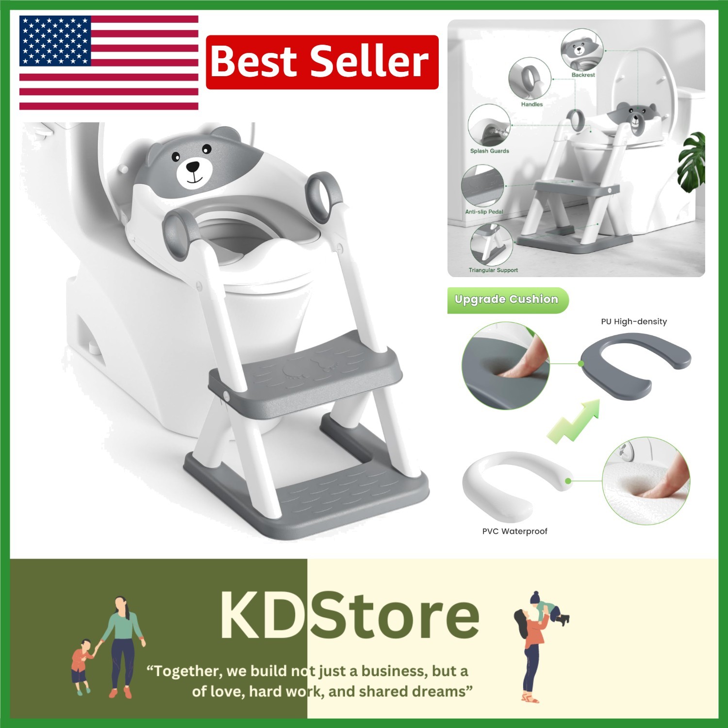 Potty Training Seat with Anti-Slip Pad and Easy Assembly - Modern Design