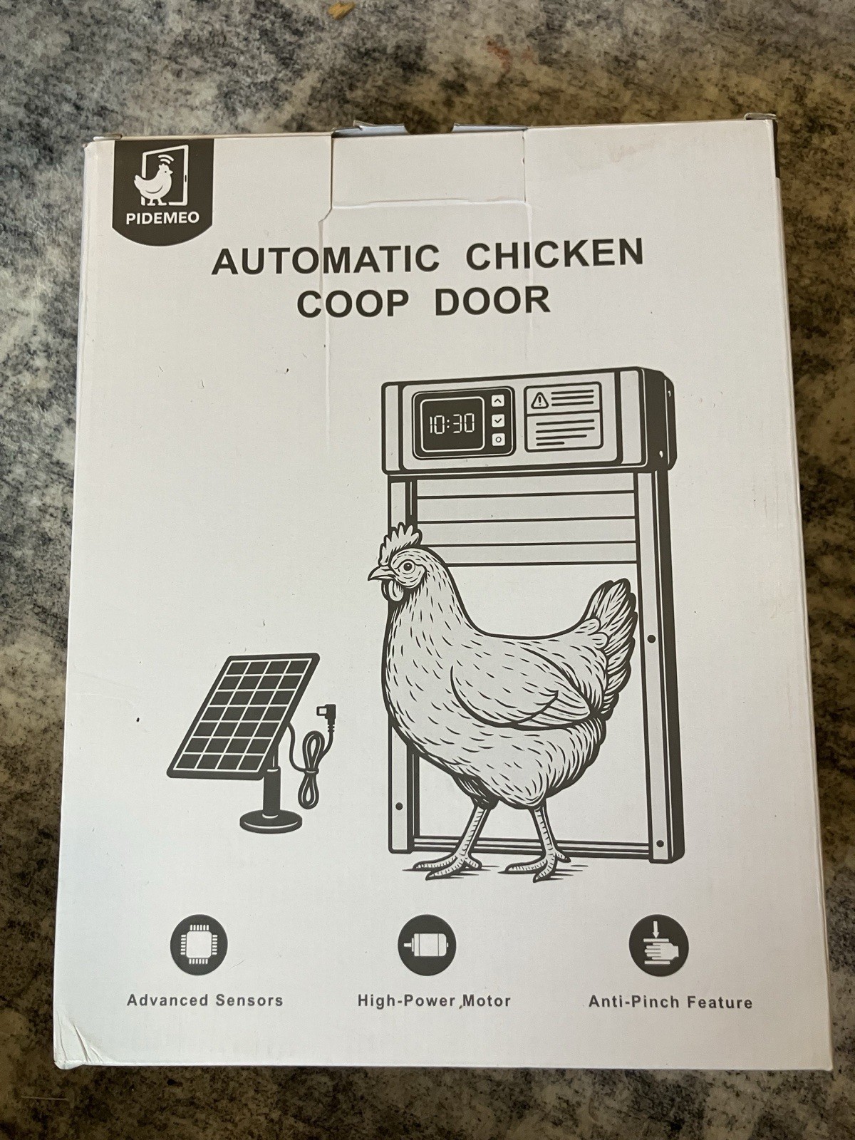 PIDEMEO Automatic Chicken Coop Door Advanced Sensors LCD Display Motor