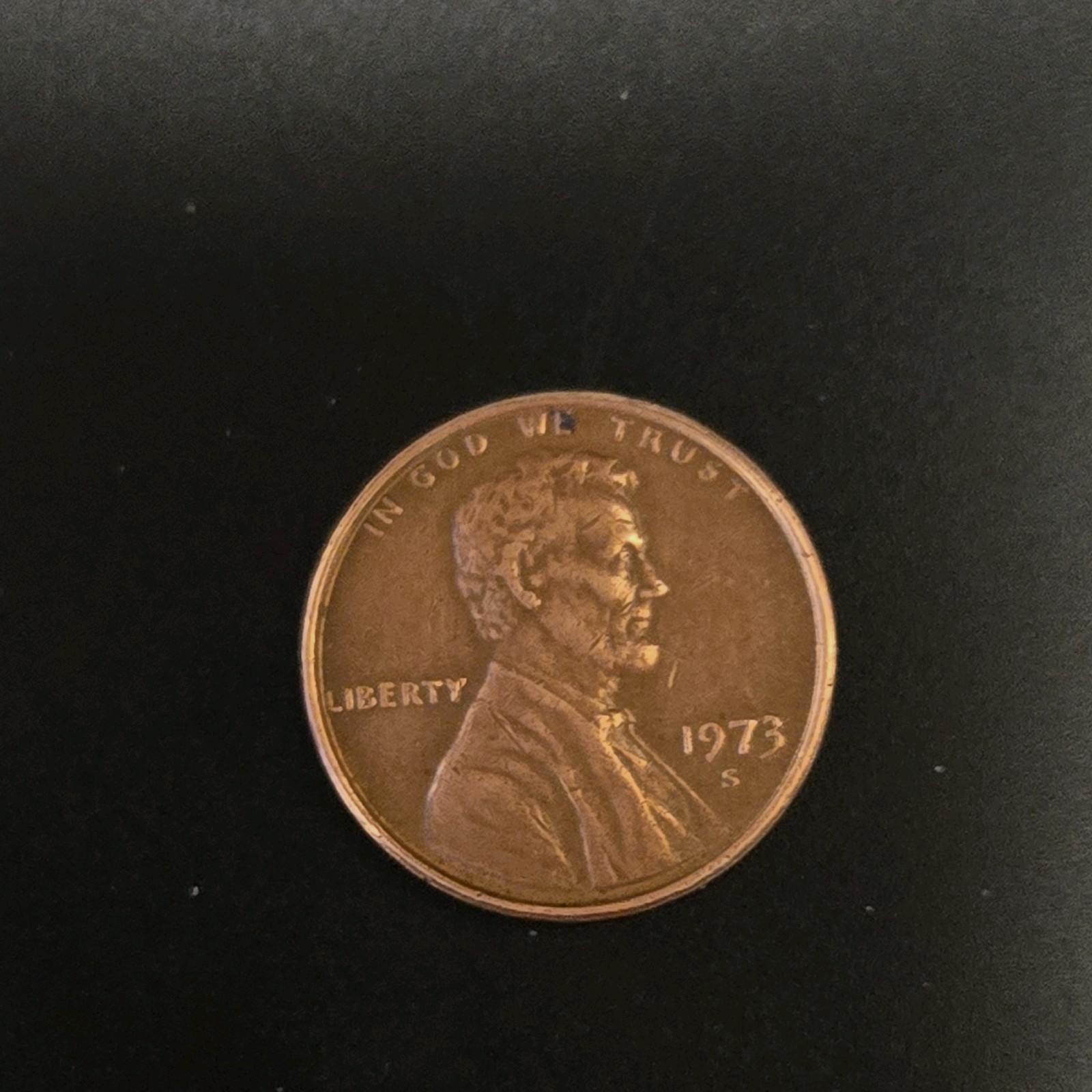 1973 Lincoln Penny Mint Mark S Slight Doubling Circulated