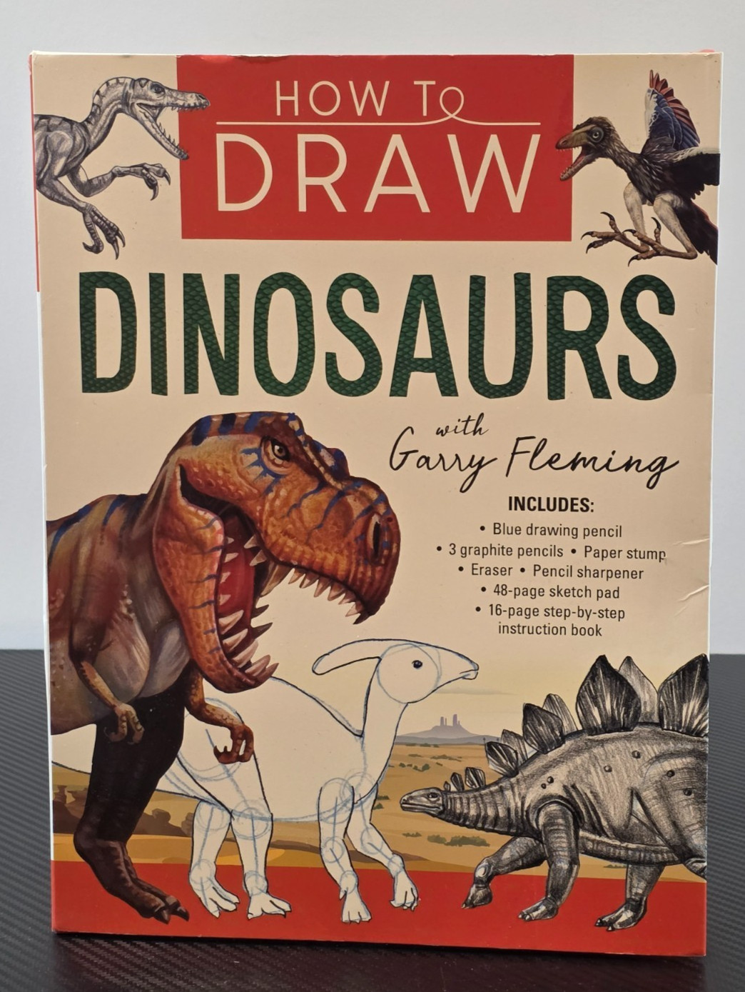 Lake Press How to Draw Dinosaurs with Garry Fleming Book & Kit