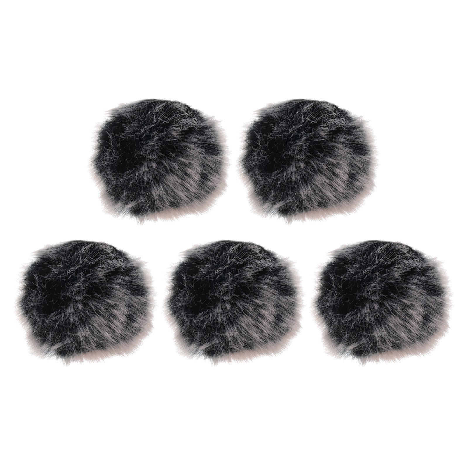Furry Microphone Windscreen 10mm x 55mm Black ,Yellow,Gray 5 Pack