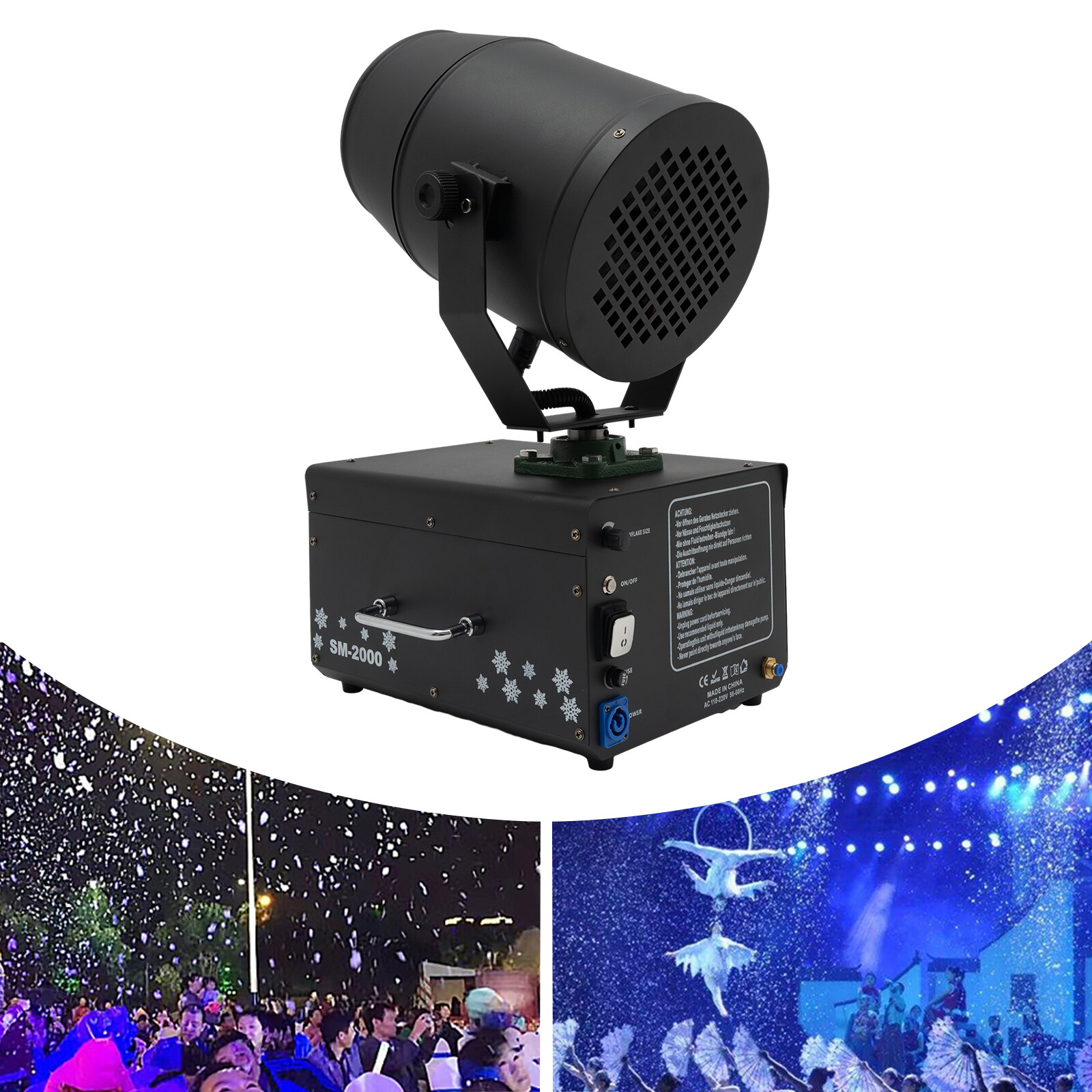 1200W Shaking Head Jet Foam Machine Party Snow Foam Machine For Stage Wedding US