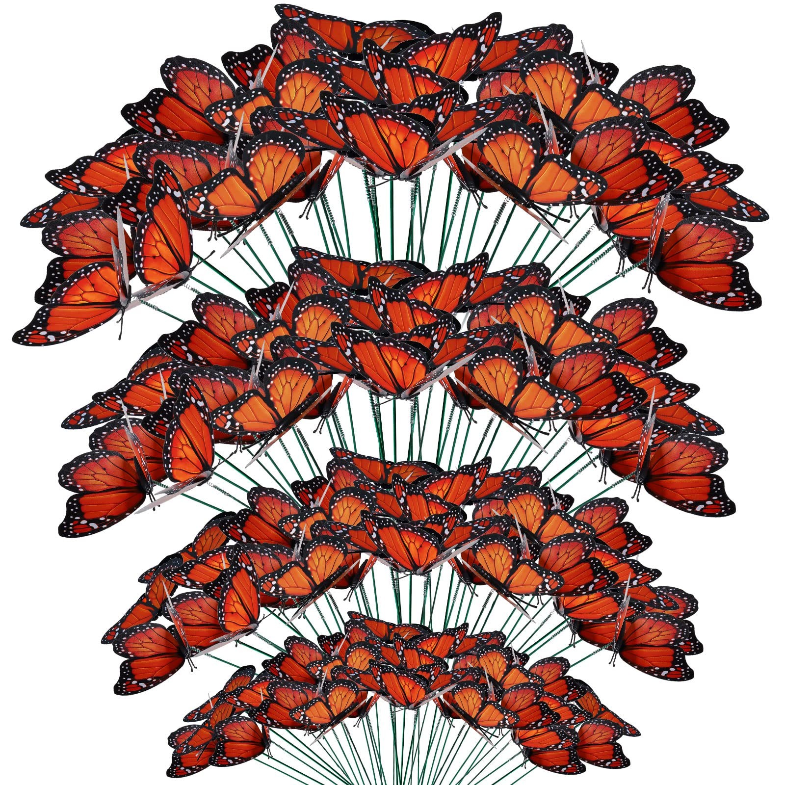200 Pieces Monarch Butterfly Stakes Monarch Butterfly for Day of The Dead Wat...