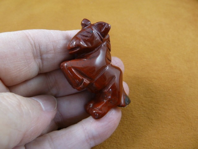 Y-UNI-583 red Jasper UNICORN horse Figurine gemstone unicorns FANTASY statue