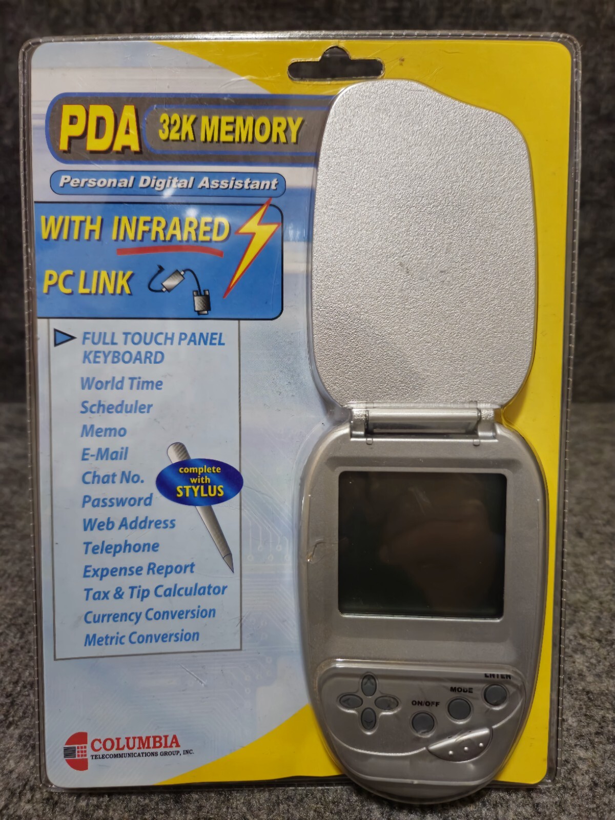 Columbia PDA 32K Memory Personal Digital Assistant with Infrared PC Link