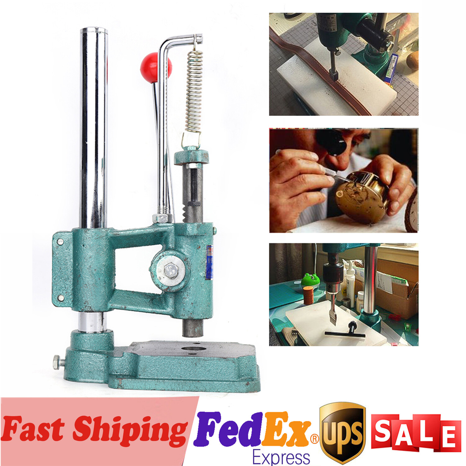 LOGO Leather Imprinting Machine Craft DIY Leather Embossing Press Stamp Punching