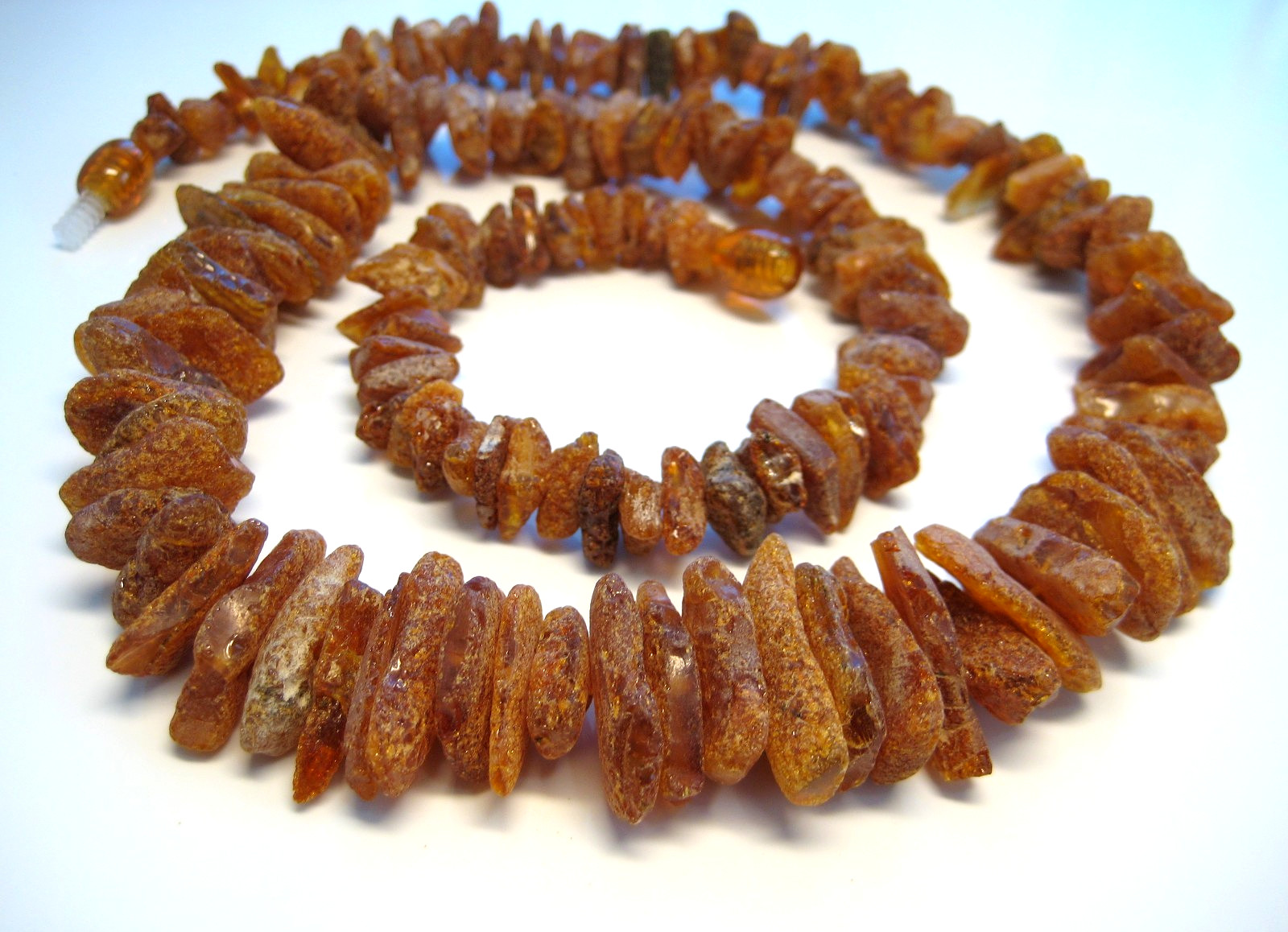 Genuine Raw Beautiful Baltic Cognac Amber Necklace 26 gr. 20 in !!!