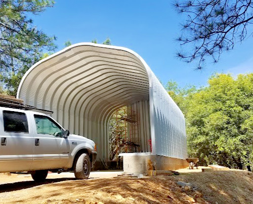 16x24x12 DuroSPAN Steel Prefab Arch Garage Building Kit Open Ends Factory DiRECT