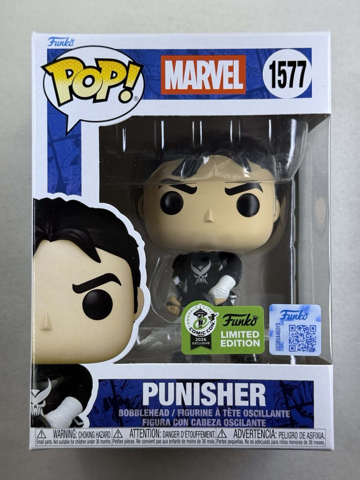 Funko Pop Marvel Punisher ECCC 2026 Con Sticker Exclusive #1577 