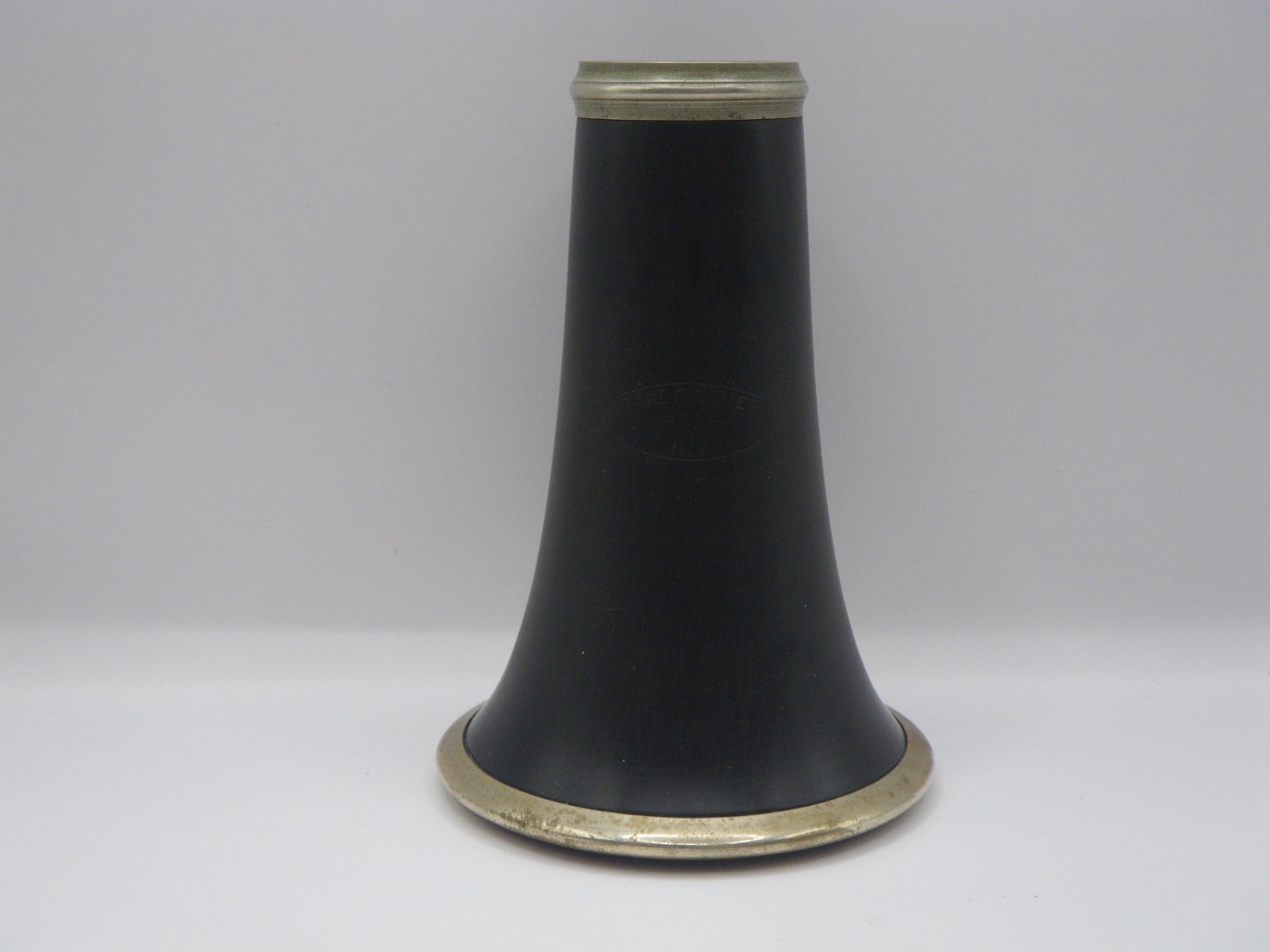 VINTAGE CARL FISCHER Bb CLARINET BELL -HARD RUBBER or RESIN -TENON I.D. = 26.8mm