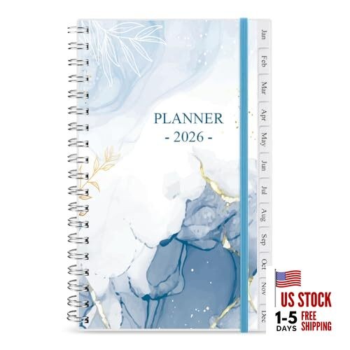 2026 Pocket Planner/Calendar - January 2026 - December 2026, 3.75" x 6.75" Blue