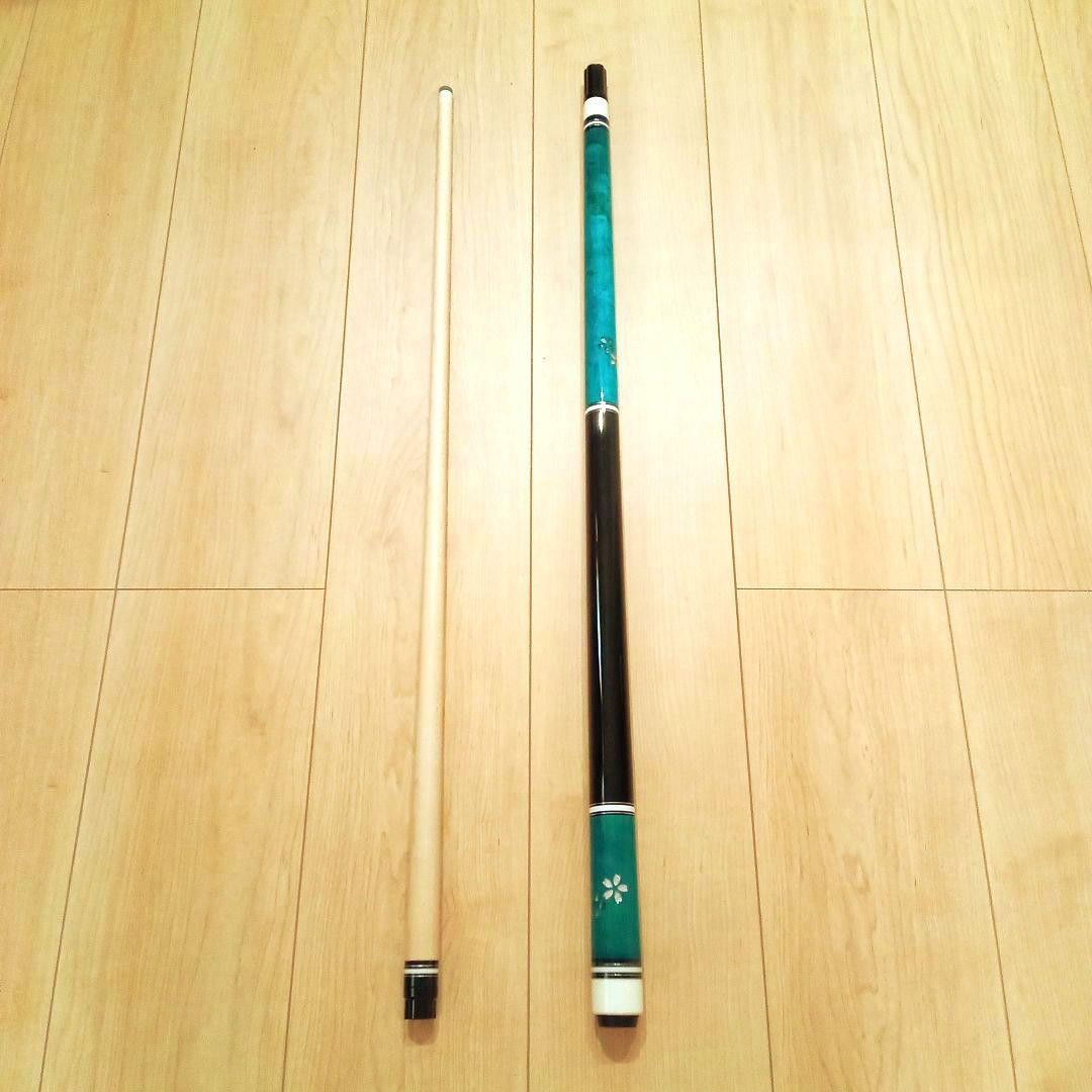 Play Billiard Cue Green Unused New with Shell Inlay, Professional Quality rr2