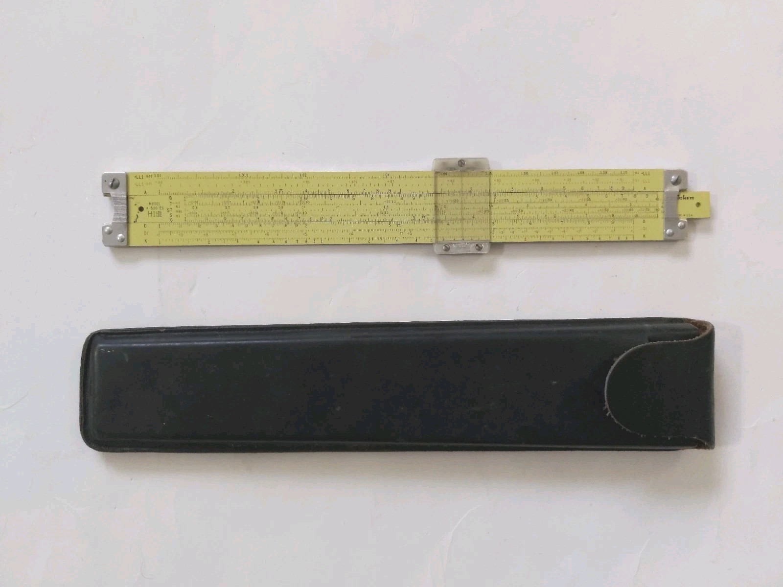 VTG Slide Rule PICKETT Model N-500-ES With Leather Case 1962 STEM Homeschool