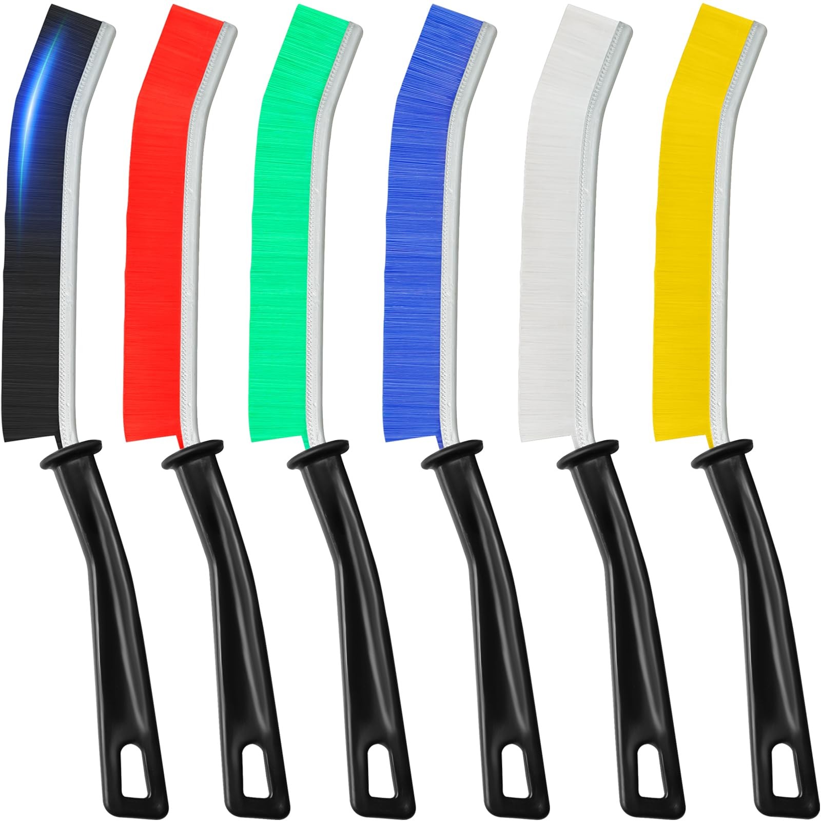6Pcs Hard Bristle Crevice Cleaning Brush, Multifunctional Premium Colorful 