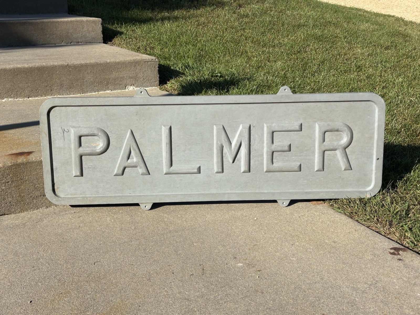 New York Central Railroad Palmer Massachusetts Station Depot Pattern Train Sign