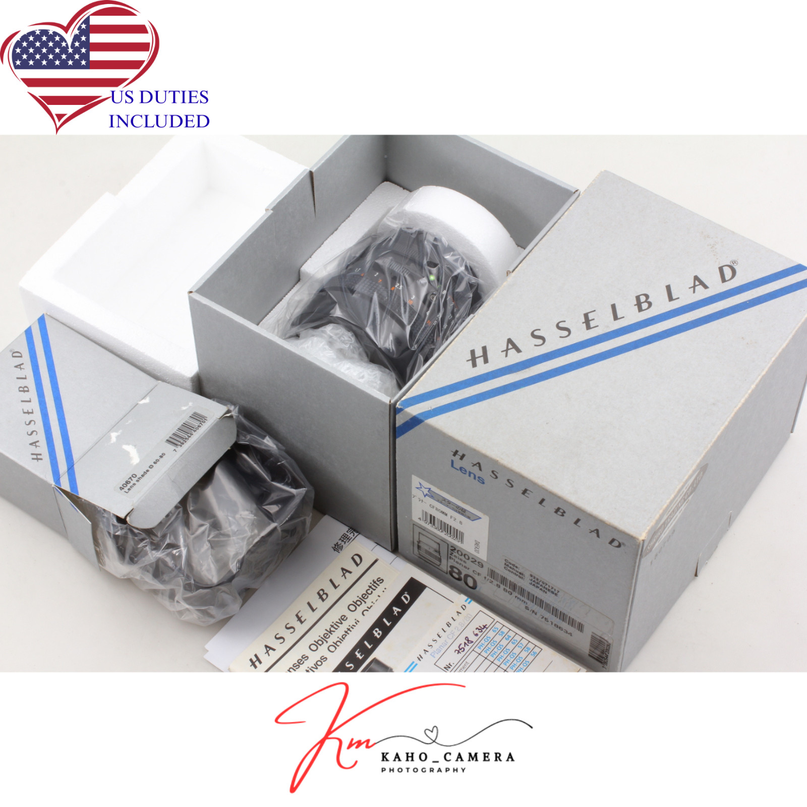 Cla'd [Unused w/ Hood, Box] Hasselblad Planar CF 80mm f/2.8 T* Lens From JAPAN