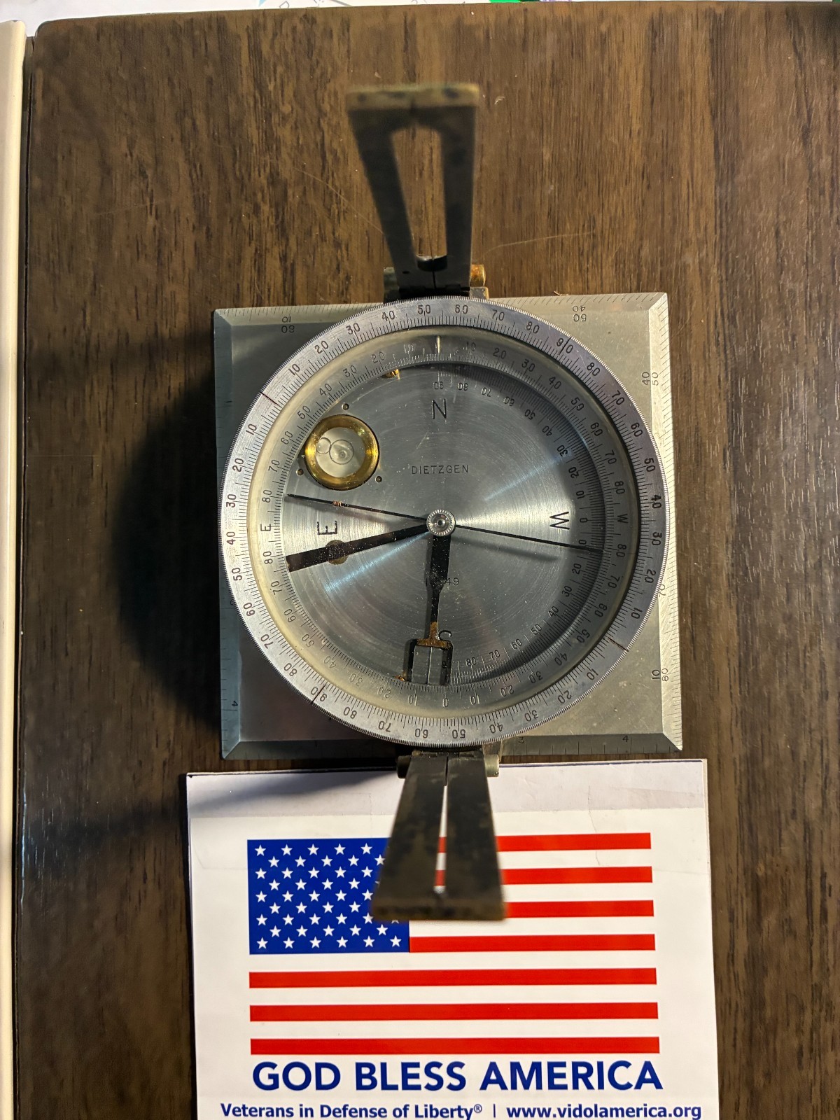 Vtg antique Dietzgen field compass# 18349 used by BLM unit No. 134353