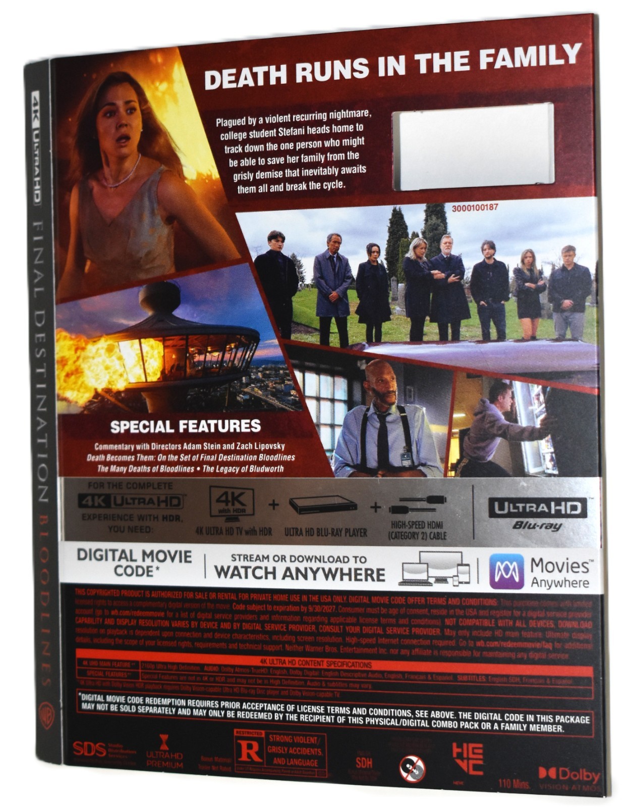 UHD SLIPCOVER ONLY -Fits: Final Destination Bloodlines Ultra HD 4K Edition