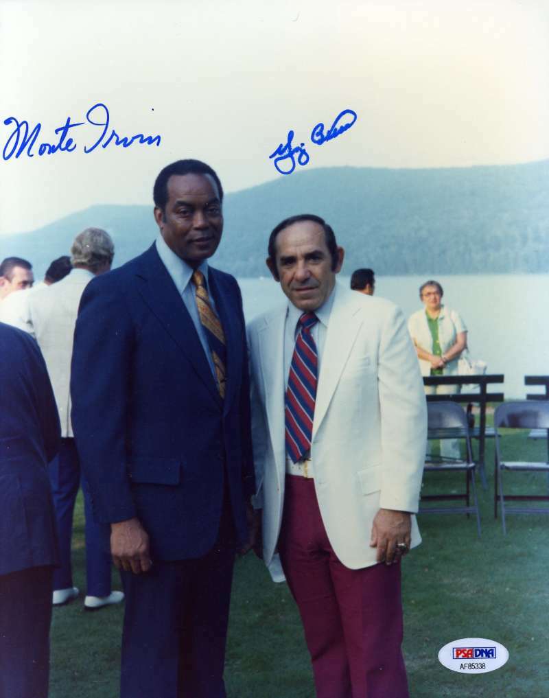 Yogi Berra Monte Irvin Psa Dna Coa Autograph 8x10 Photo  Hand Signed Authentic