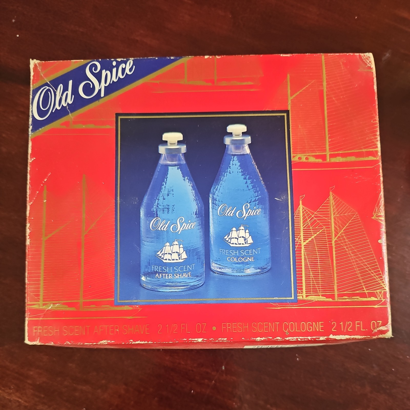 VTG 1991 OLD SPICE FRESH SCENT After Shave 2.5 oz Cologne SHULTON Set