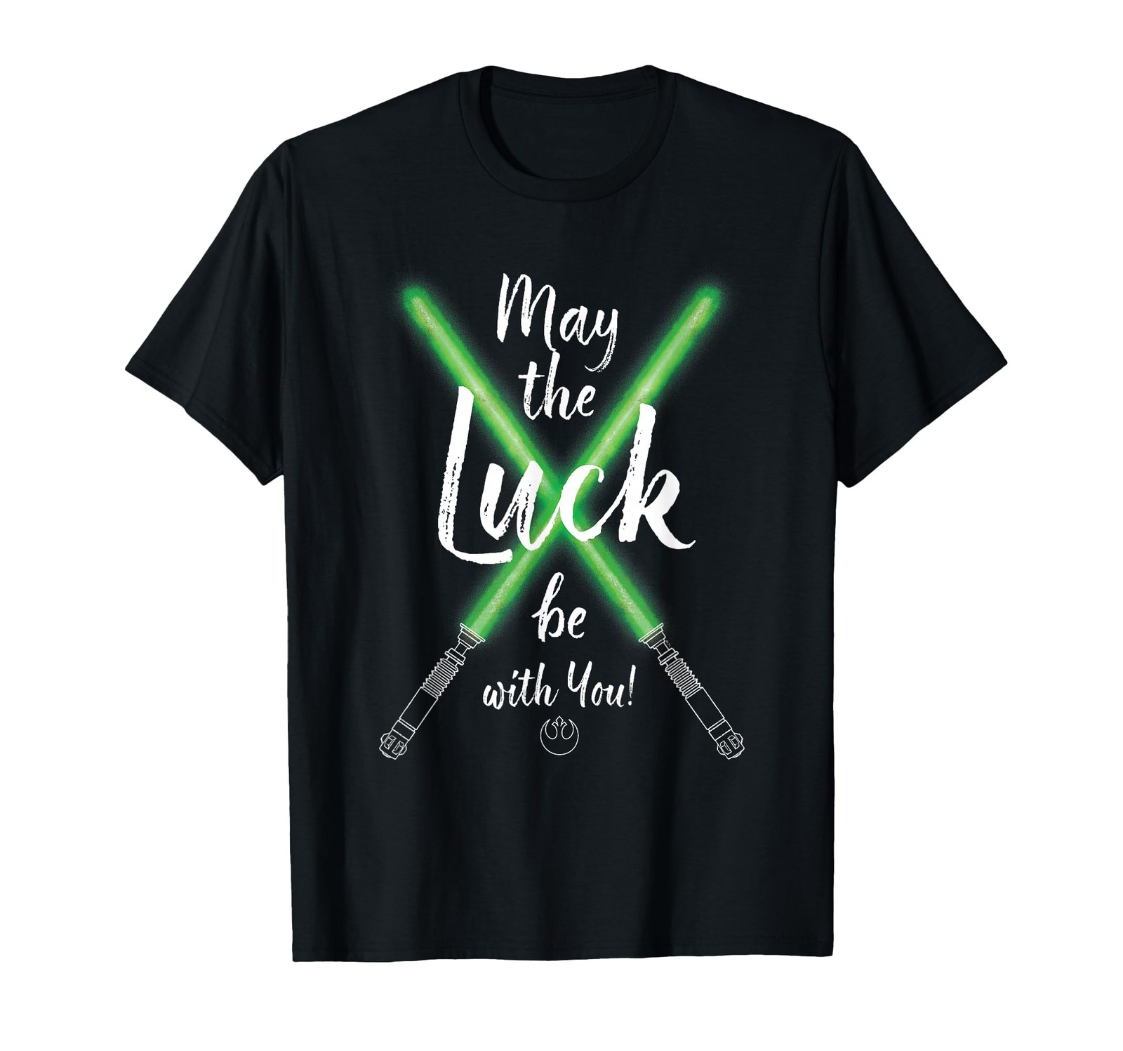 Star Wars St. Patrick's Day Sabers May the Luck be with You Small, Black 