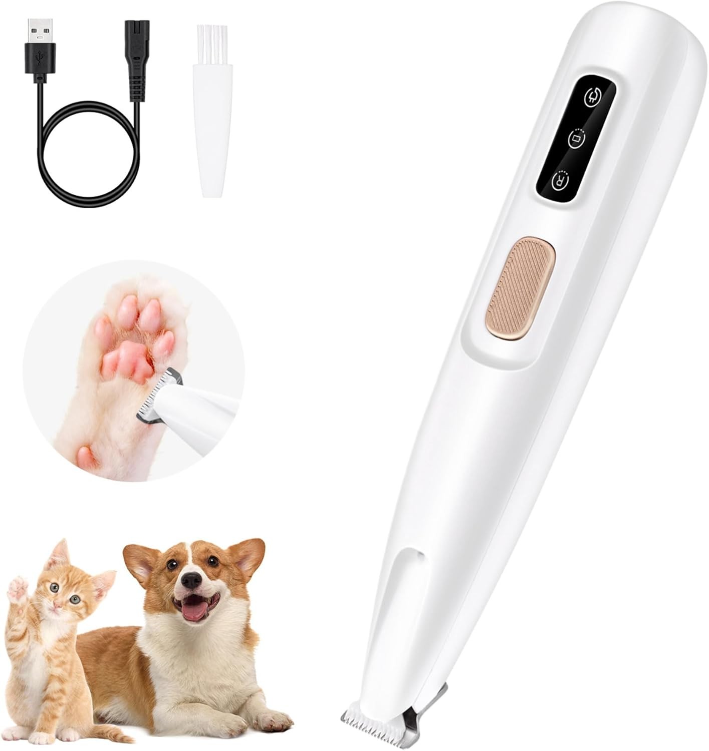Mcbazel Pet Micro Precision Trimmer, Multifunctional Pet Hair Trimmer Waterproof