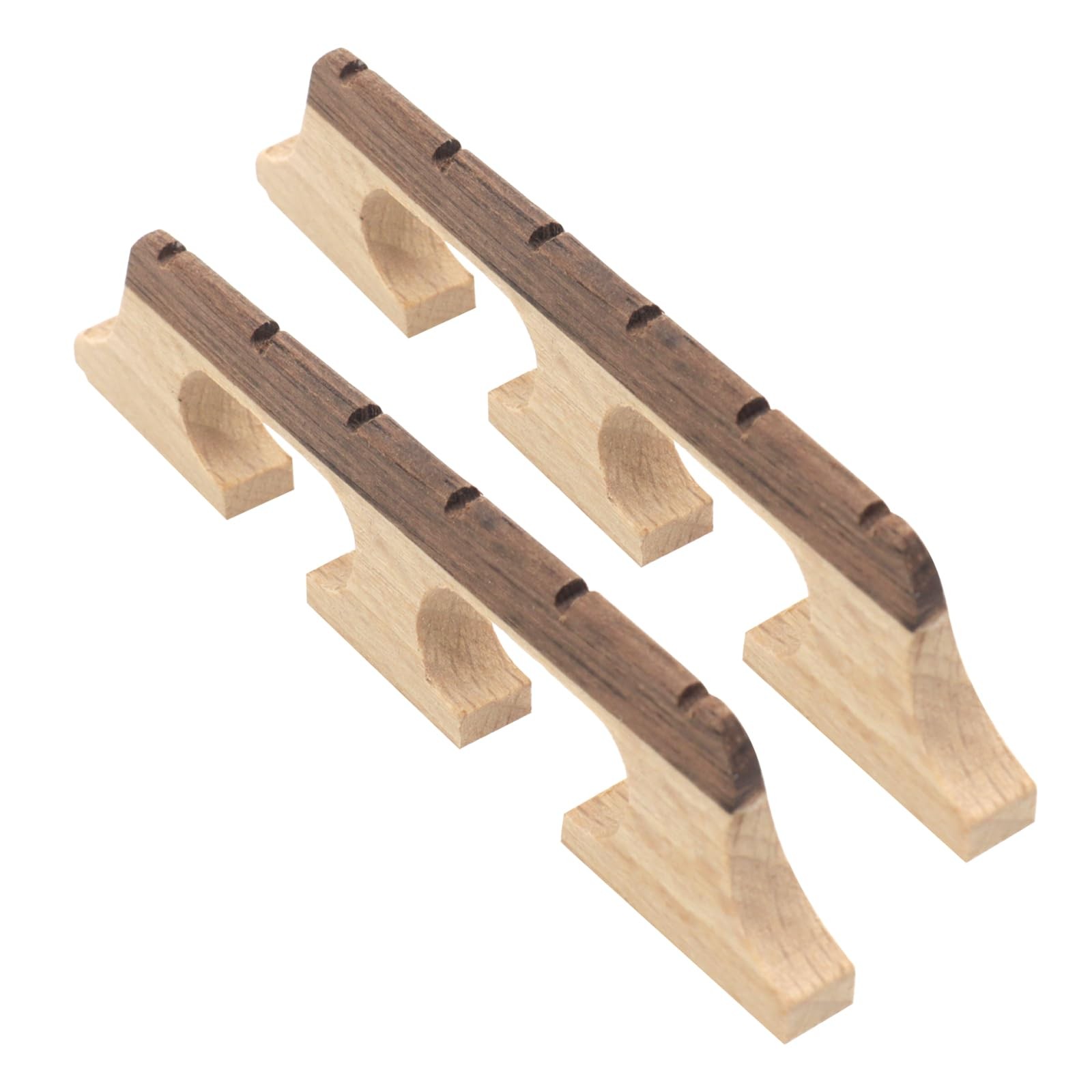 Cheerock 6-String Banjo Bridge, 2-Pack Ebony Maple 6 string, natural 
