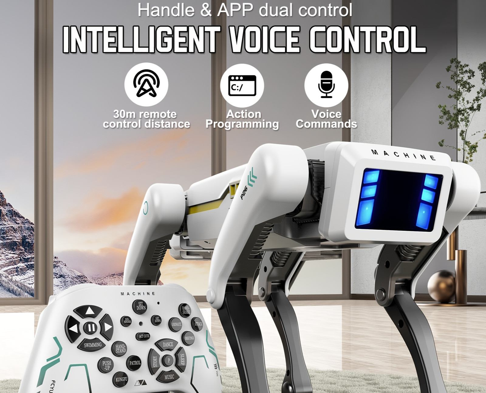 Smart Robot Dog Intelligent Pet Walking Barking Tricks App Remote Control