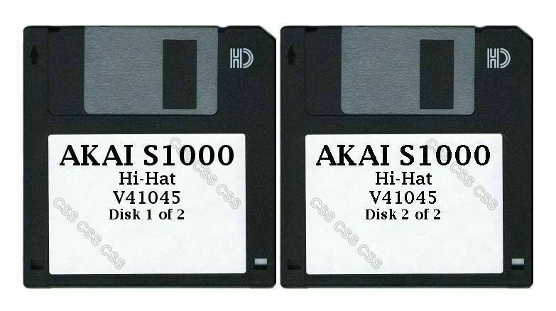 Akai S1000 Set of Two Floppy Disks Hi-Hat V41045