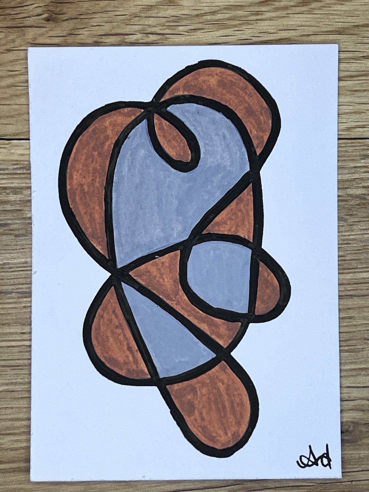 ACEO Art Card Original Acrylic Abstract 2.5in x 3.5in foreverlovedlex