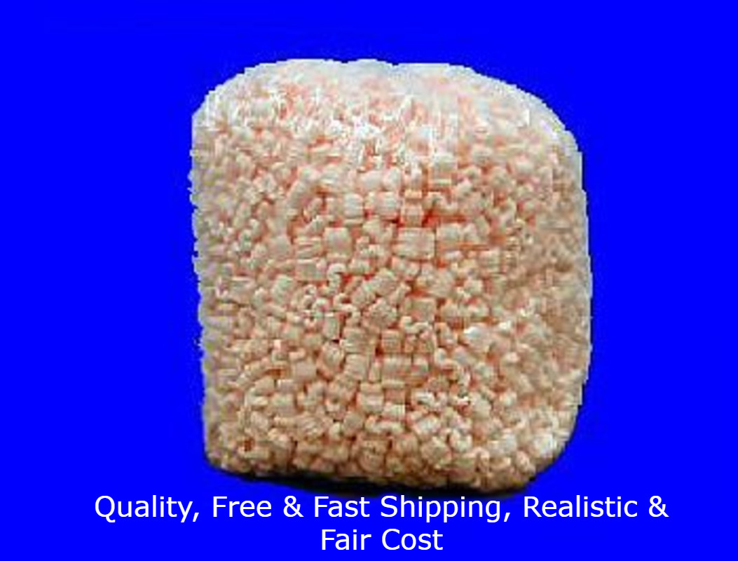 Packing Peanuts 3.5 cu ft - 1 Bag Pink Anti Static Popcorn Free Shipping