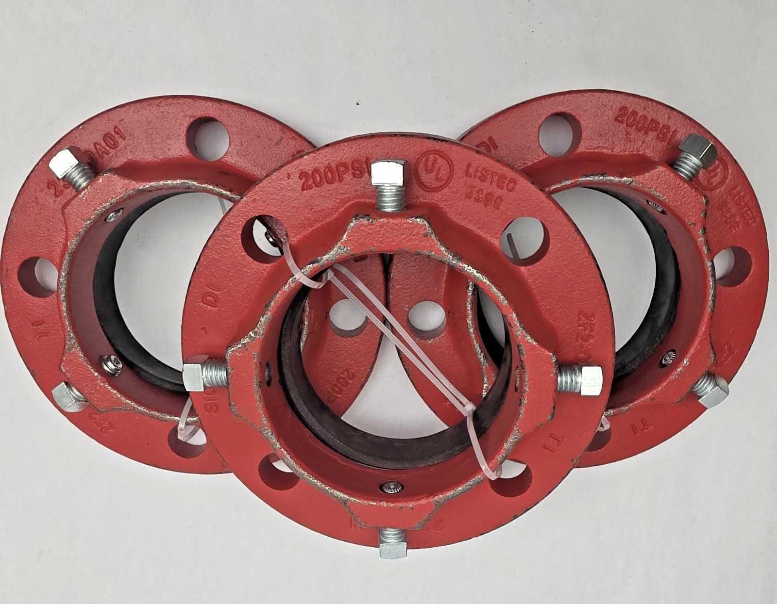 ZF2-C3 Sigma 3" Ductile iron Restrained Flange Adapter Pressure 200PSI Lot Of 3