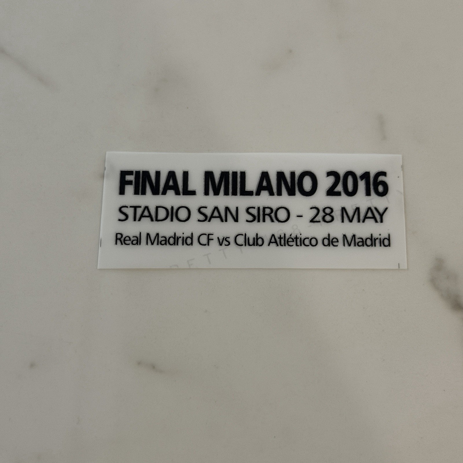2016 Real Madrid Patch Badge Match Detail MDT Parche UCL Champions League Final