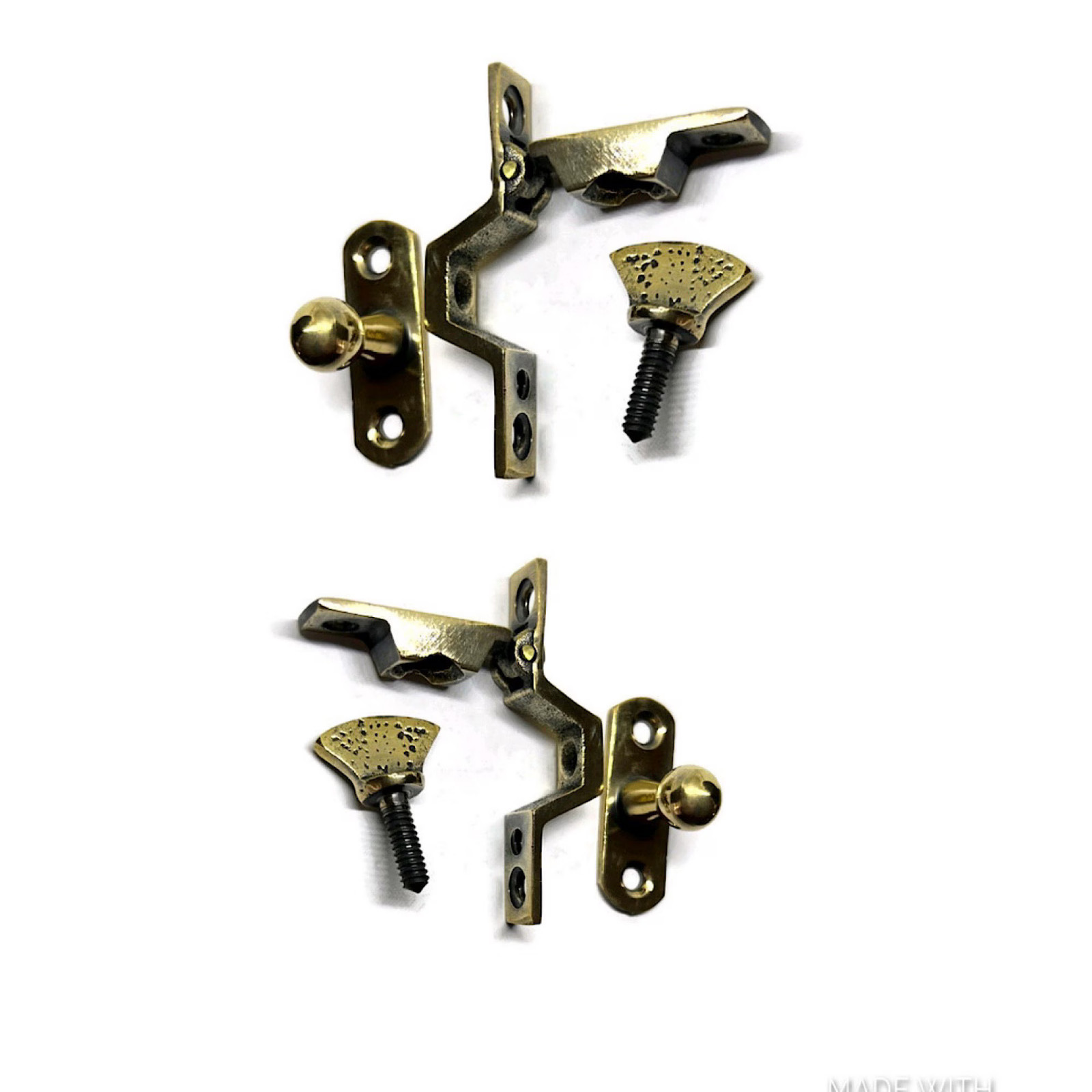small swing 2.1/8" movement set 5.5cm left right small polished MIRROR FITTINGS
