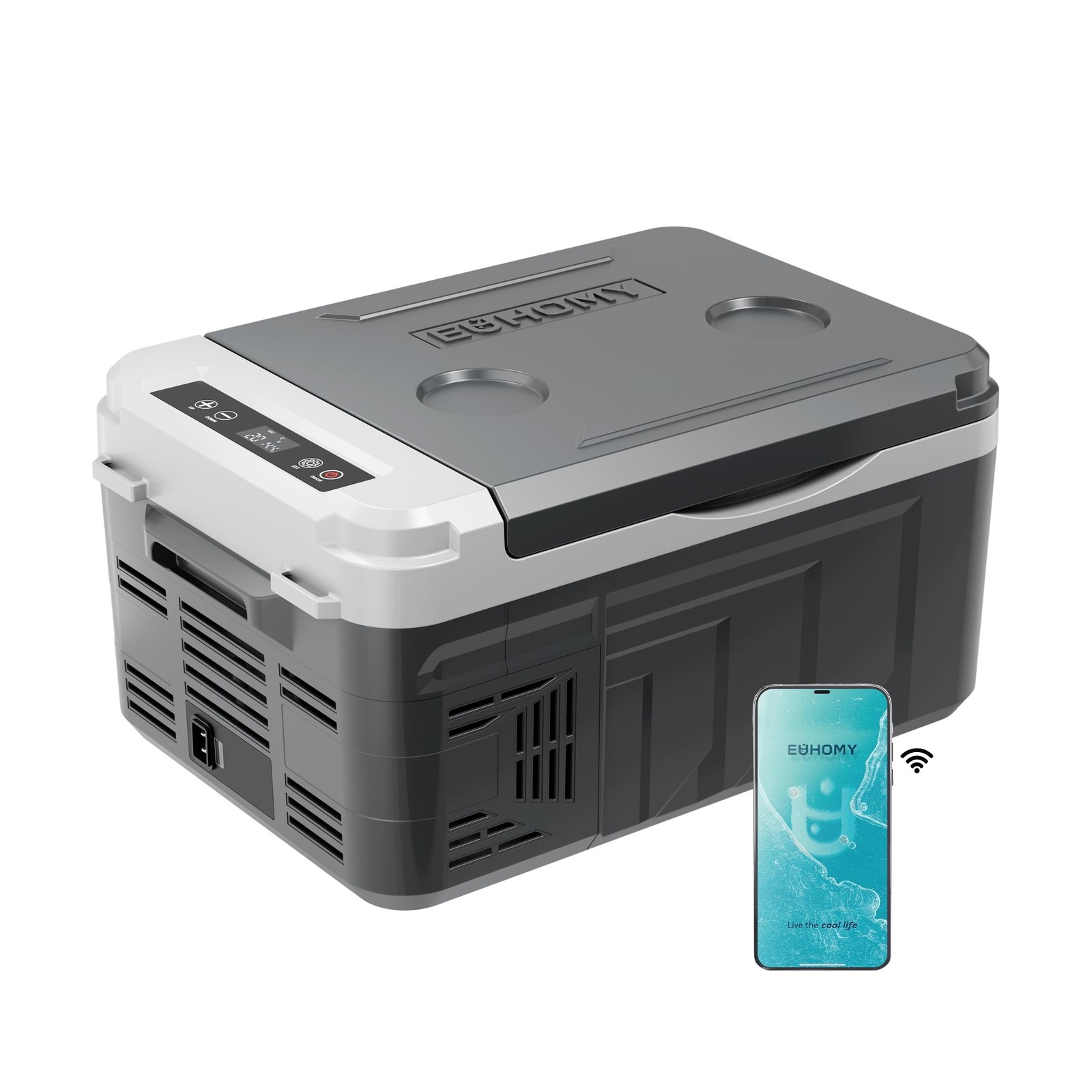 EUHOMY 12 Volt Refrigerator, 12 Quart (10L) Compressor Electric Cooler APP Co...