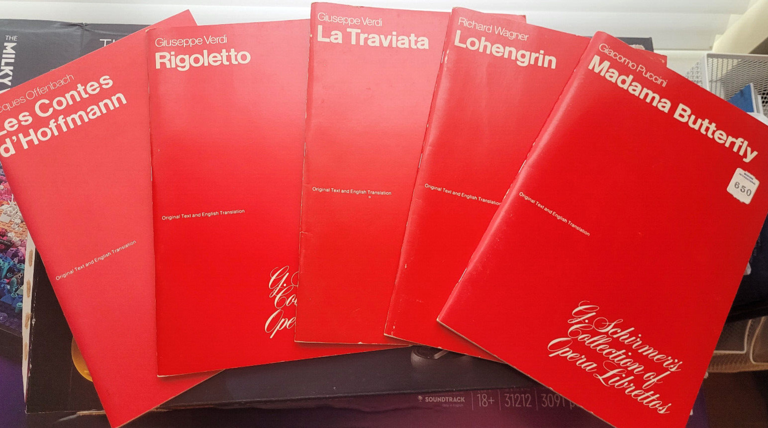G Schirmer 1969 Opera Liberetto set - Wagner Puccini Verdi - Rigoletto Traviata