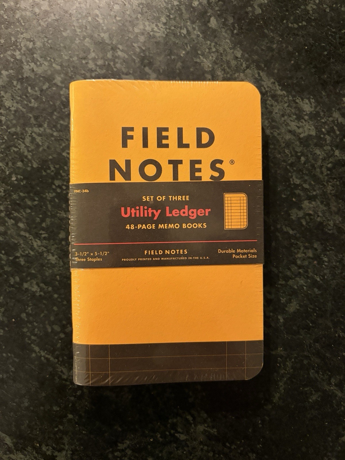 Field Notes FNC-34b Utility Ledger 3-Pack Spring 2017 Limited Edition SEALED