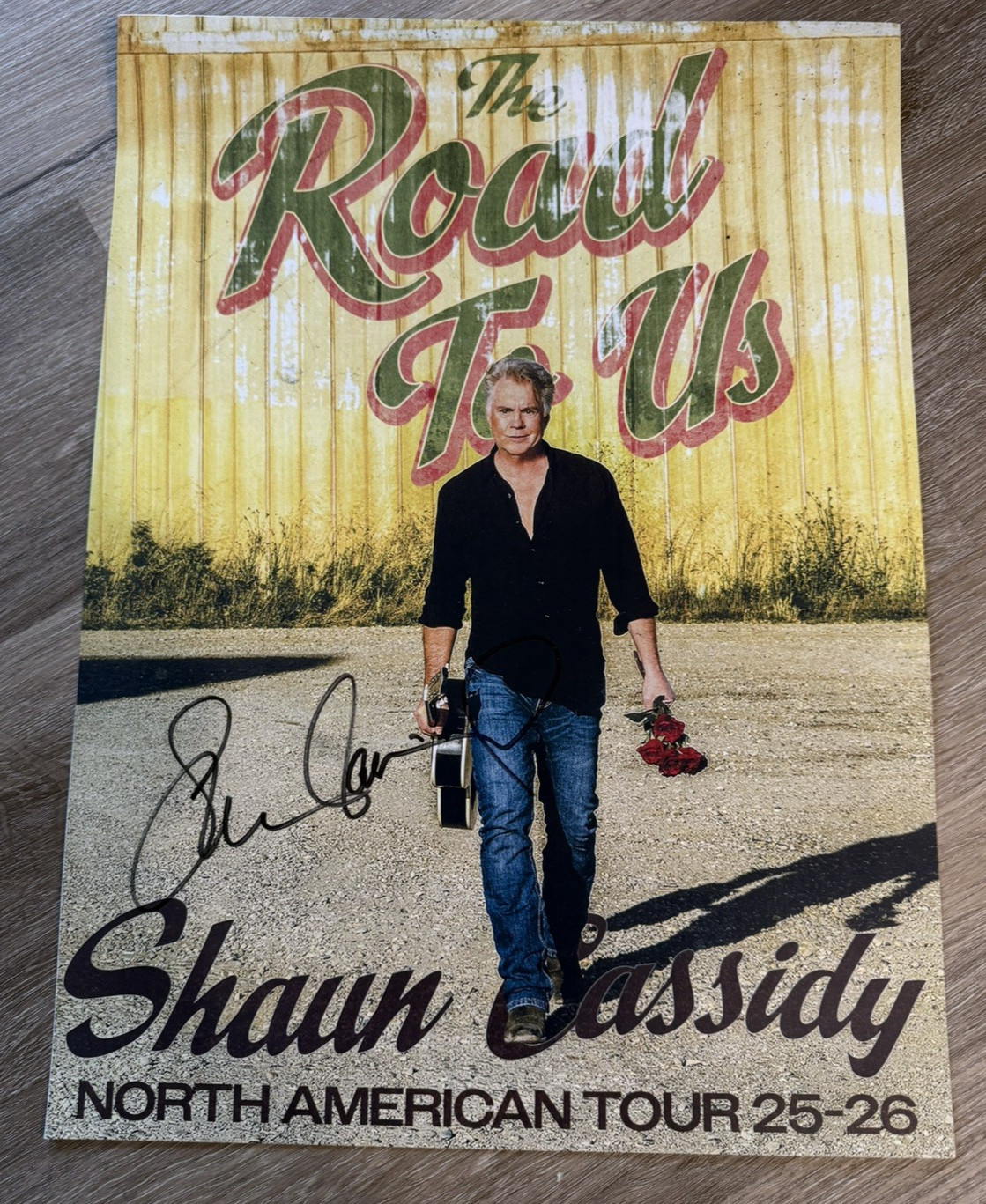 Shaun Cassidy autographed Road To Us Tour Poster Approx 17.5 x13
