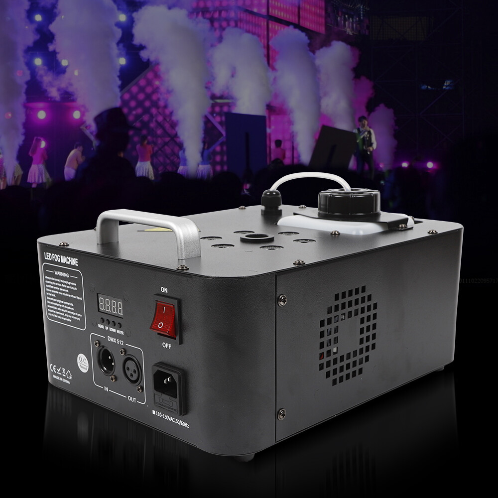 1200W RGB DMX Smoke Fog Machine Low Profile Portable Stage Haze Machine DJ Hazer