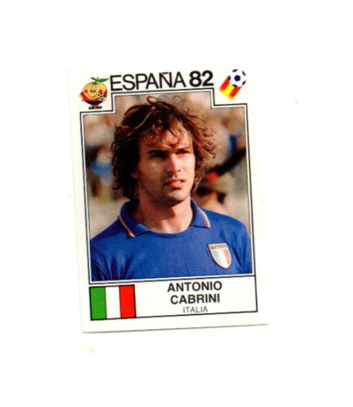 Panini Sonrics world cup story 1990 football sticker No 129 Antonio Cabrini 1982