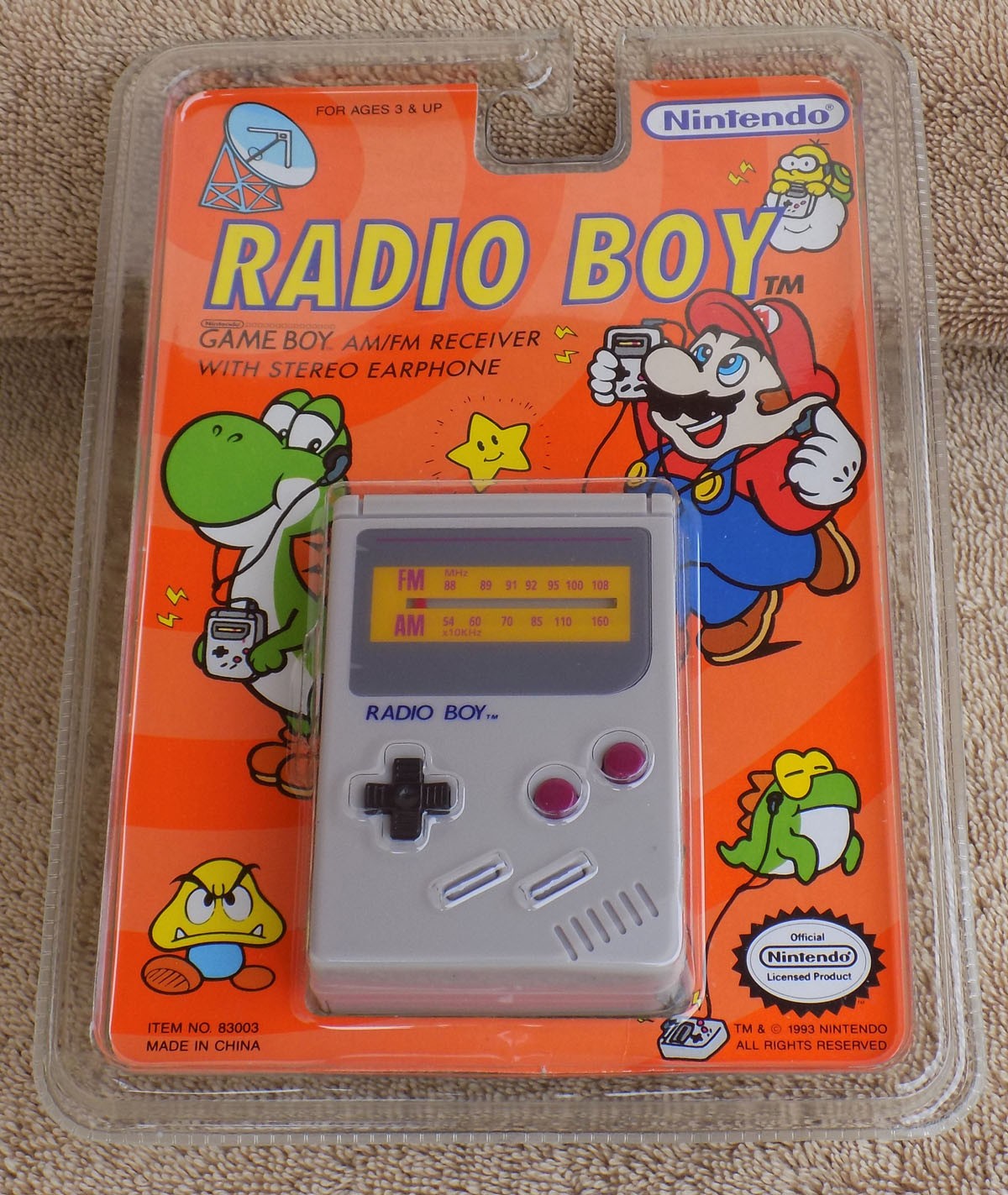Nintendo Radio Game Boy 1993 AM/FM Radio - Super Mario Sealed NOS New Old Stock