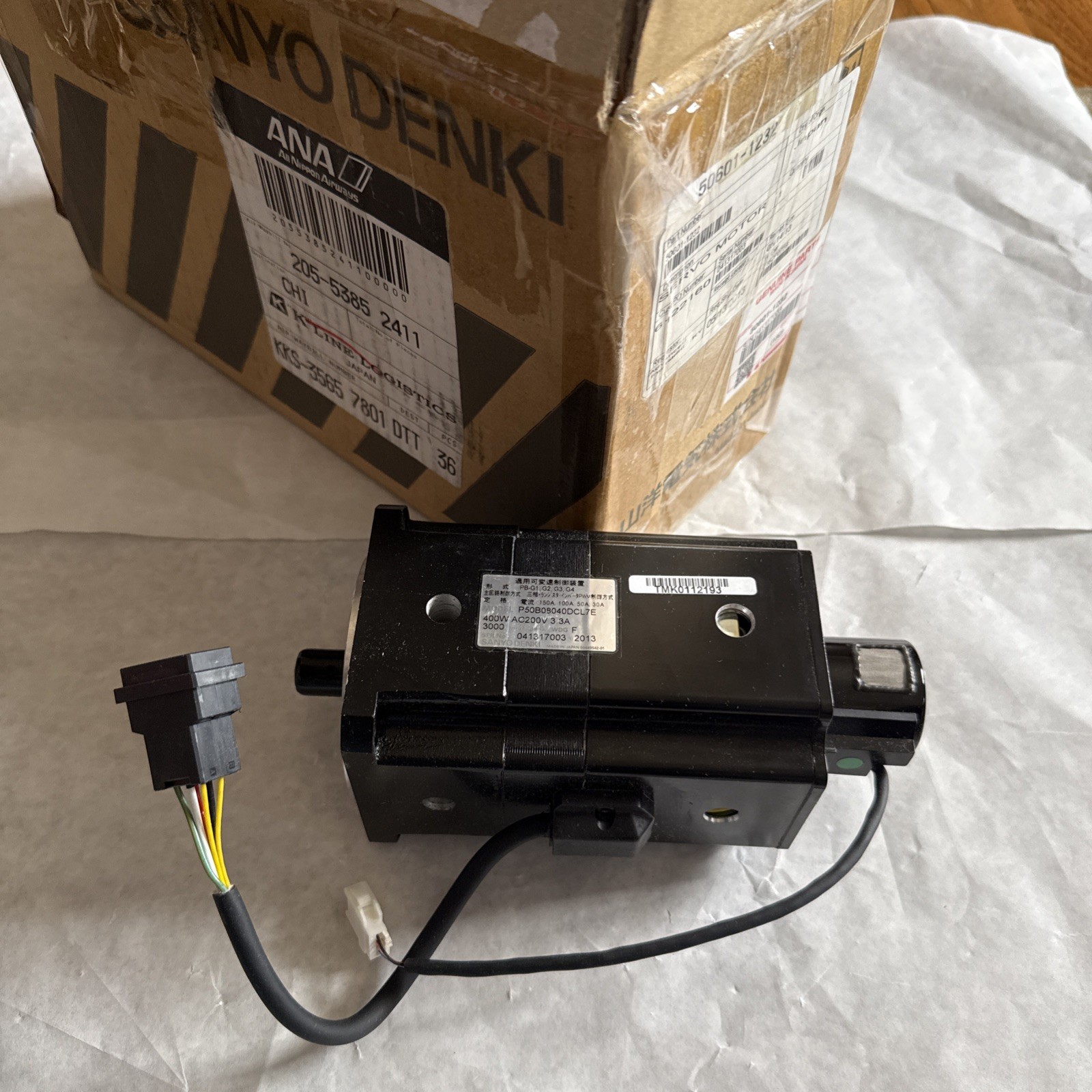 new SANYO DENKI P50B08040DCL7E SERVO MOTOR,400W AC200V 3.3A,DH