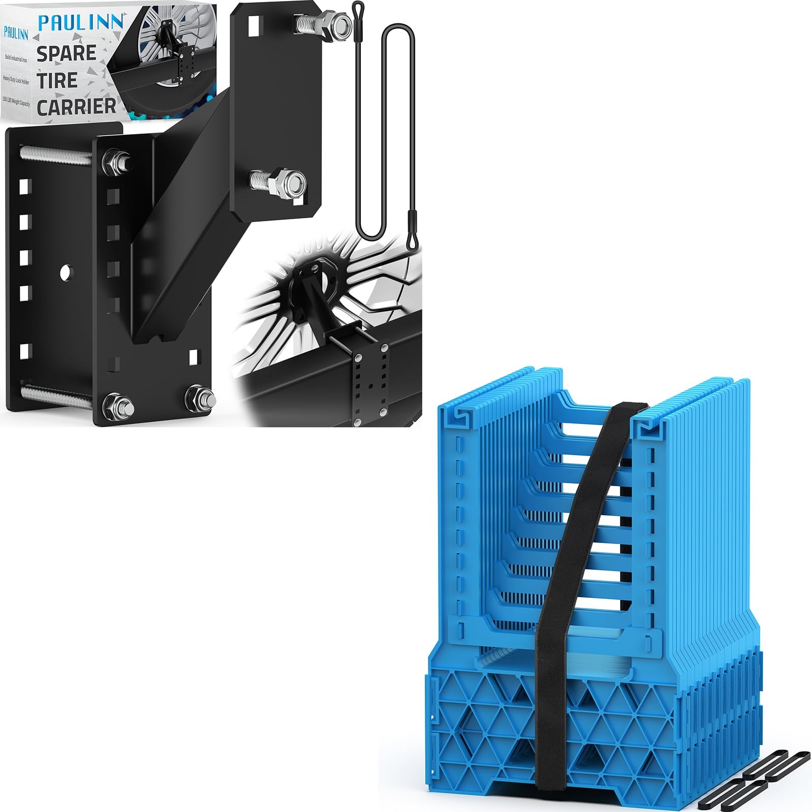 PAULINN Trailer Spare Tire Mount, Bundle with 10FT RV Camper Sewer... 