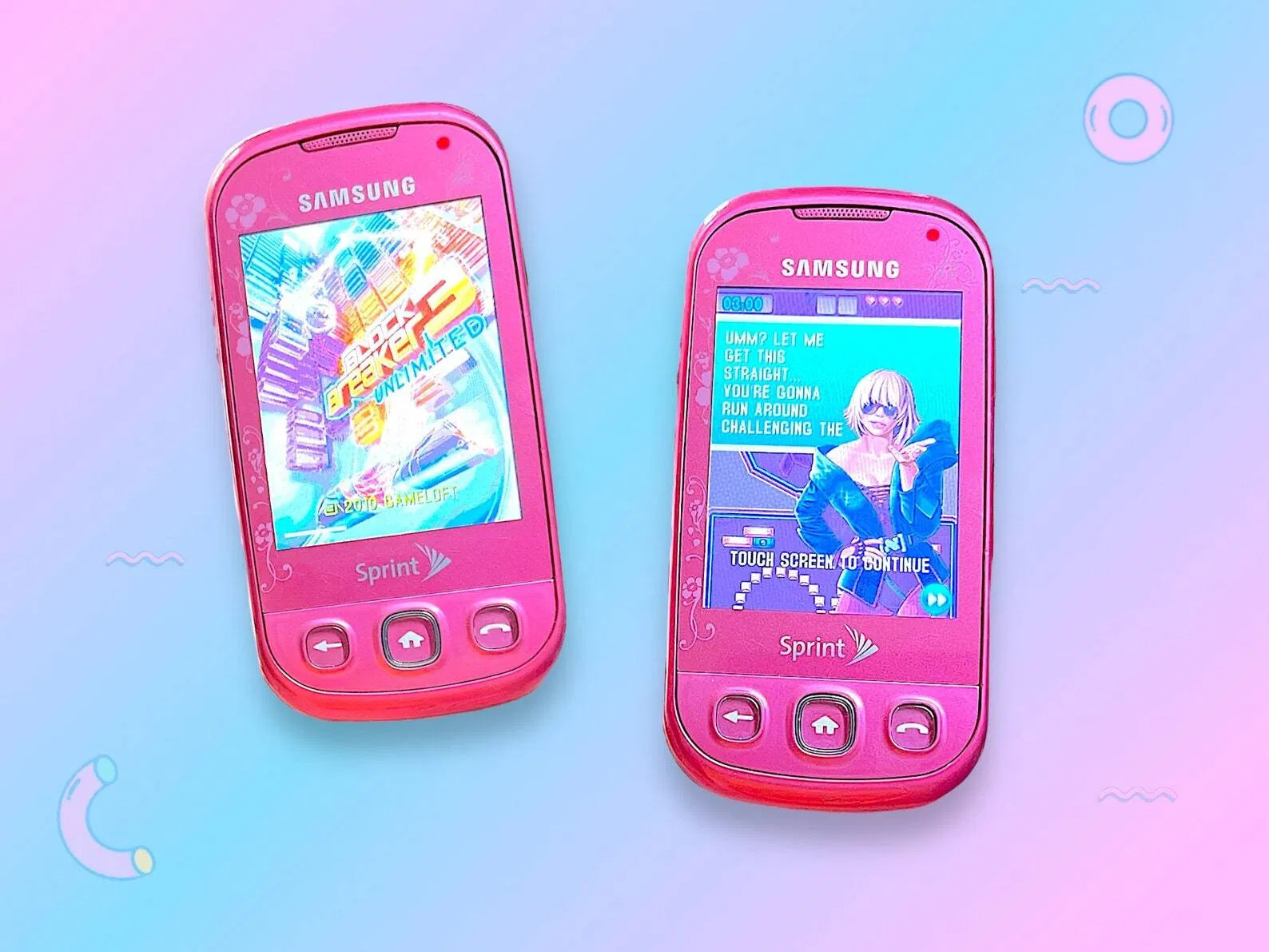 Vintage Y2K Pink Samsung Keyboard Cell Phone.Rare.Works.