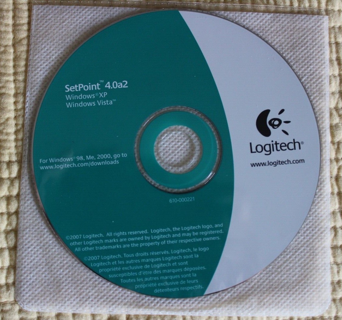 Logitech SetPoint 4.0a2 CD-ROM Windows XP Wiindows Vista CD-ROM