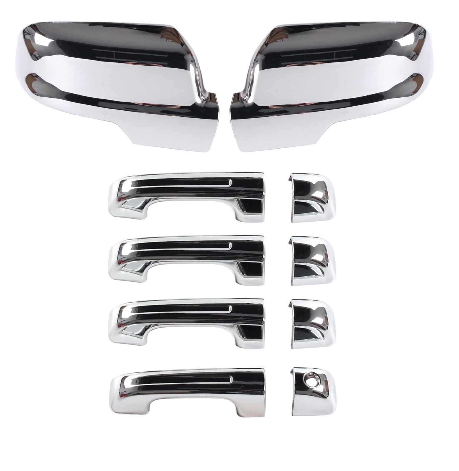 AUCERAMIC Chrome Mirror & Door Handle Covers for 2019-2025 Ram 1500 4-Door